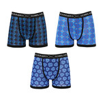 Gordon Moisture Wicking Boxer Briefs // Blue + Turquoise // Pack of 3 (S)