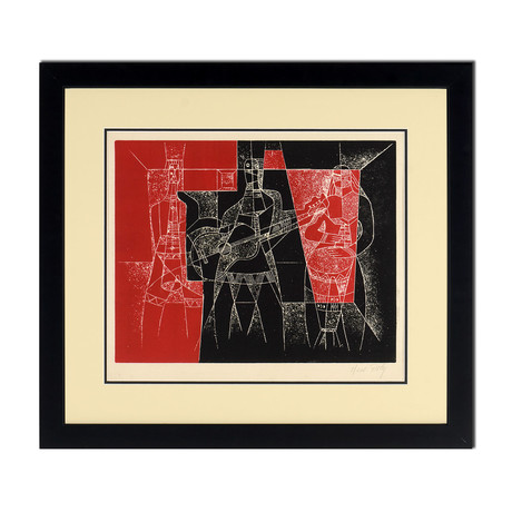 Untitled Mixed Media Linocut 24