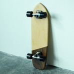 Vintage Cruiser Skateboard // Angle // Maple + Walnut