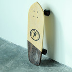 Vintage Cruiser Skateboard // Angle // Maple + Walnut