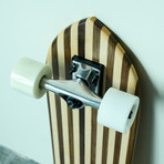 Vintage Cruiser Skateboard // Pinstriped // Maple + Walnut