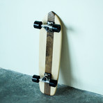 Vintage Cruiser Skateboard // Vertical Stripe // Maple + Walnut