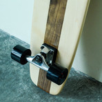Vintage Cruiser Skateboard // Vertical Stripe // Maple + Walnut