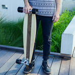 Pintail Longboard // Vertical Stripe // Maple + Walnut