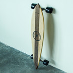 Pintail Longboard // Vertical Stripe // Maple + Walnut