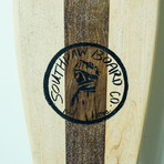 Pintail Longboard // Vertical Stripe // Maple + Walnut