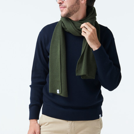 The Wannon Merino Wool Scarf // Forest Green
