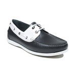Martino Boat Shoes // Black + White (Euro: 46)