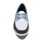 Martino Boat Shoes // Light Blue + White + Black (Euro: 44)