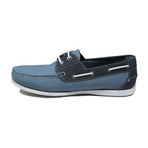 Martino Boat Shoes // Light Blue + Navy (Euro: 41)