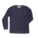 Monterey Hemp + Organic Cotton Blend Pullover // Navy (2XL)