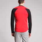 David Point Panel Shirt // Black + Red (L)