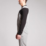 David Point Panel Shirt // Grey + Black (XL)