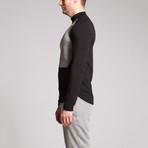 Captin Color Block Shirt // Black + Grey (S)