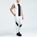 Jordan Muscle Tank // White + Black (L)