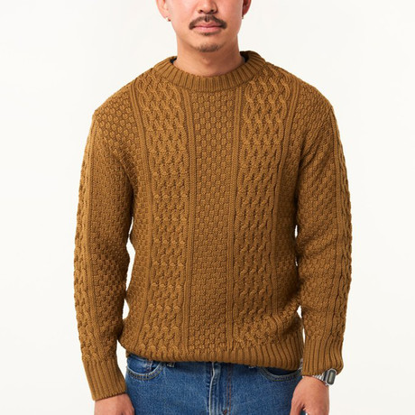 The Peter Cable knit // Khaki (XS)