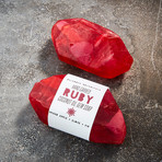 Raw Ruby Crystal Soap // Set of 2