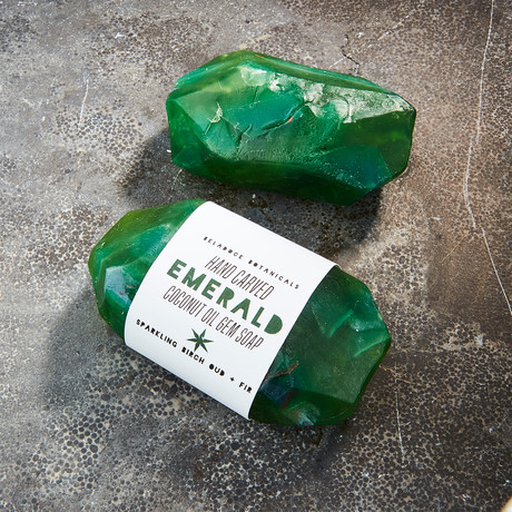 Emerald Crystal Soap // Set of 2