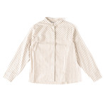 Baker Cotton + Linen Blend Shirt // Vanilla Stripe (M)