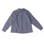 Baker Cotton + Linen Blend Shirt // Navy (XL)