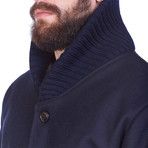 Bampton Wool Coat // Navy (XL)
