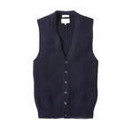 Knitted Vest // Navy (L)