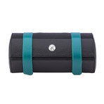 Hyde Park Hexagonal Three Watch Roll (Black)