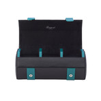 Hyde Park Hexagonal Three Watch Roll (Black)