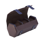 Hyde Park Hexagonal Three Watch Roll (Black)