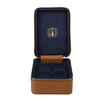 Hyde Park 4 Watch Zip Case (Tan Leather)