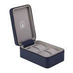 Hyde Park 4 Watch Zip Case (Tan Leather)