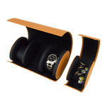 Hyde Park Double Watch Roll (Tan Leather)