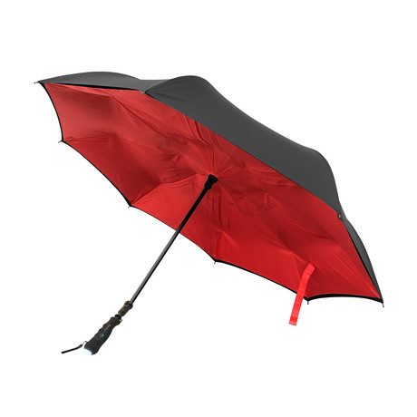 Reverse Close Umbrella + Lighted Handle // 41.5" Wide (Black)