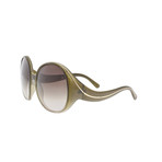 Chloé // Round Sunglasses // Gradient Khaki + Olive Gradient