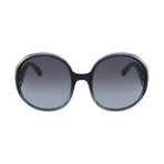 Chloe // Women's Round Sunglasses // Gradient Blue + Turtledove