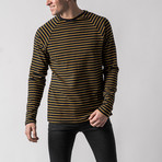 Season II Crewneck Long Sleeve T-shirt // Black + Yellow (XL)