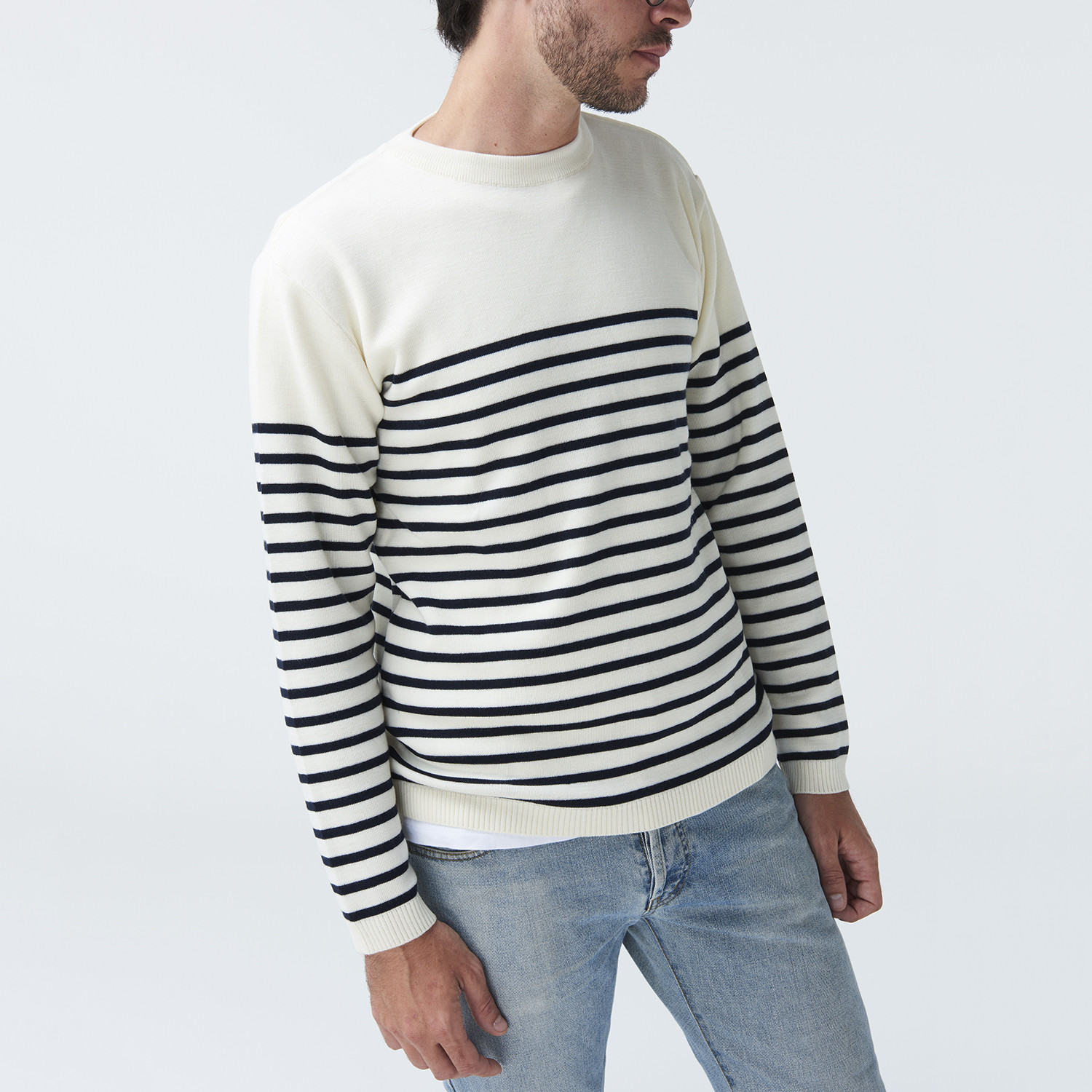 The Doguld Breton Stripe Crewneck // Navy (XL) - McIntyre - Touch of Modern