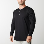 Jetsetter Slub Henley // Black (M)