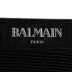 Balmain Paris // Cotton Denim Biker Jeans Pants // Black (34WX32L)