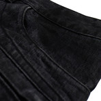 Balmain Paris // Cotton Denim Biker Jeans Pants // Black (32WX32L)