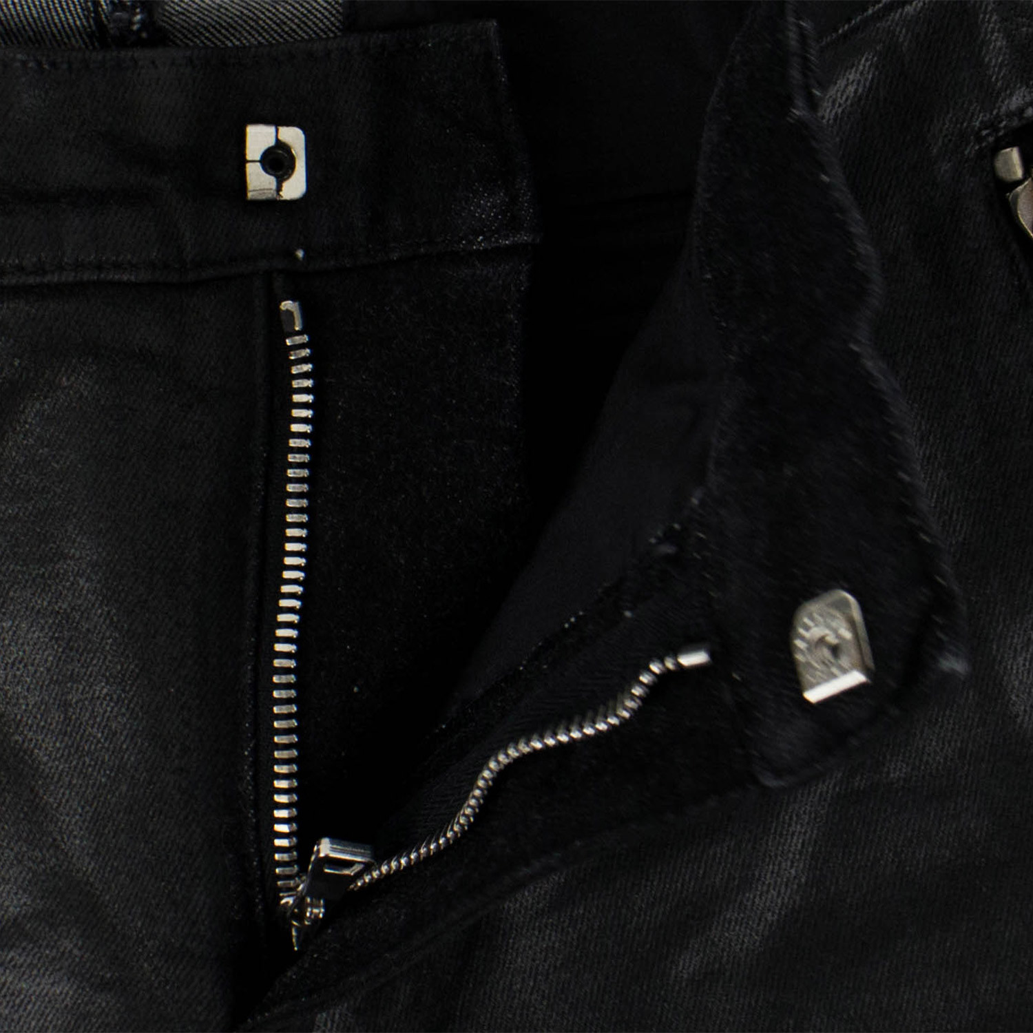 Balmain Paris // Waxed Cotton Denim Skinny Jeans Pants // Black ...