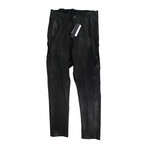 Julius 7 // Lamb Nubuck Leather Slim Fit Jeans Pants // Black (XS)