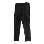 Julius 7 // Lamb Nubuck Leather Slim Fit Jeans Pants // Black (L)