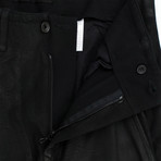 Julius 7 // Lamb Nubuck Leather Slim Fit Jeans Pants // Black (L)
