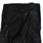 Julius 7 // Lamb Nubuck Leather Slim Fit Jeans Pants // Black (XS)