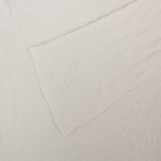 Julius 7 // Silk Blend Long Sleeve Long Ribbed Crewneck T-Shirt // White (S)