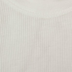 Julius 7 // Long Ribbed Tank Top T-Shirt // White (M)