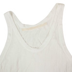 Julius 7 // Long Ribbed Tank Top T-Shirt // White (L)