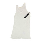Julius 7 // Long Ribbed Tank Top T-Shirt // White (S)