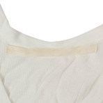 Julius 7 // Long Ribbed Tank Top T-Shirt // White (L)